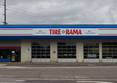 Tire Rama, Sculpted Awning with Graphics